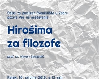 Gostujuće predavanje „Hirošima za filozofe“